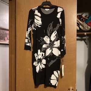 Calvin Klein black and white sweater dress. Size small